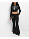 Ed Hardy Flame Cross Y2K Faux Fur Black Crop Zip Hoodie - Thumbnail image 7 of 7