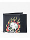 Ed Hardy Flaming Skull Bifold Black Wallet - Thumbnail image 1 of 4