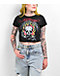 Ed Hardy Flaming Skull Black Crop T-Shirt - Thumbnail image 1 of 3