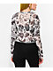 Ed Hardy Flashboard Grey Mesh Long Sleeve Crop T-Shirt - Thumbnail image 1 of 3