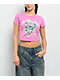 Ed Hardy Flower Diamond Pink Crop T-Shirt - Thumbnail image 1 of 3
