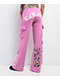 Ed Hardy Flower Skull Pink Cargo Sweatpants - Thumbnail image 1 of 8