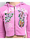 Ed Hardy Flower Skull Pink Crop Zip Hoodie - Thumbnail image 3 of 4