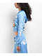 Ed Hardy Flower Skulls Powder Blue Crop Zip Hoodie - Thumbnail image 4 of 5