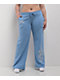 Ed Hardy Flower Skulls Powder Blue Sweatpants - Thumbnail image 7 of 9
