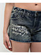 Ed Hardy Heart Dagger Blue Wash Denim Cutoff Shorts - Thumbnail image 5 of 10