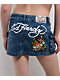 Ed Hardy Heart Dagger Light Wash Denim Cargo Mini Skirt - Thumbnail image 3 of 4