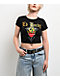 Ed Hardy Heart Flame Rhinestone Black Crop T-Shirt - Thumbnail image 1 of 5