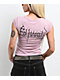 Ed Hardy Hell Cat Dusty Rose T-Shirt - Thumbnail image 2 of 3