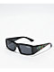 Ed Hardy Hokusai Black Rectangle Sunglasses - Thumbnail image 1 of 5