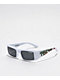 Ed Hardy Hokusai White Rectangle Sunglasses - Thumbnail image 1 of 3
