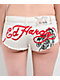 Ed Hardy Horses Ivory Micro Shorts - Thumbnail image 3 of 5