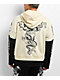 Ed Hardy Japan Lion 2fer Ivory & Black Boxy Zip Hoodie - Thumbnail image 2 of 6