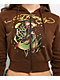 Ed Hardy Koi Fish Cocoa Crop Zip Hoodie - Thumbnail image 3 of 6