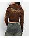 Ed Hardy Koi Fish Cocoa Crop Zip Hoodie - Thumbnail image 2 of 6