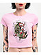 Ed Hardy Koi Rhinestone Pink Crop T-Shirt - Thumbnail image 3 of 3