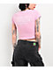 Ed Hardy Koi Rhinestone Pink Crop T-Shirt - Thumbnail image 2 of 3