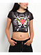 Ed Hardy LKS Heart Espresso Crop T-Shirt - Thumbnail image 1 of 3
