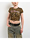 Ed Hardy LKS Pink Skull Leopard Crop T-Shirt - Thumbnail image 2 of 3