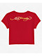 Ed Hardy Leopard Cherry Red Crop T-Shirt - Thumbnail image 5 of 6