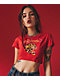 Ed Hardy Leopard Cherry Red Crop T-Shirt - Thumbnail image 6 of 6