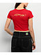 Ed Hardy Leopard Cherry Red Crop T-Shirt - Thumbnail image 2 of 6