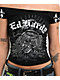 Ed Hardy Leopard Panther Black Off Shoulder Crop T-Shirt - Thumbnail image 3 of 5