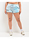 Ed Hardy Leopard Rhinestone Baby Blue Sweat Shorts - Thumbnail image 5 of 6