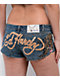 Ed Hardy Leopard Studded Blue Micro Shorts - Thumbnail image 3 of 8