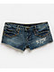 Ed Hardy Leopard Studded Blue Micro Shorts - Thumbnail image 8 of 8
