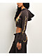 Ed Hardy Love Kills Slowly Espresso Brown Crop Zip Hoodie - Thumbnail image 5 of 6