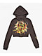 Ed Hardy Love Kills Slowly Espresso Brown Crop Zip Hoodie - Thumbnail image 6 of 6