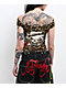 Ed Hardy Love Kills Slowly Leopard Off Shoulder Brown Crop T-Shirt - Thumbnail image 2 of 3