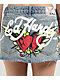Ed Hardy Love Kills Slowly Skull Denim Cutoff Mini Skirt - Thumbnail image 3 of 5