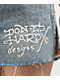 Ed Hardy Love Kills Slowly Skull Denim Cutoff Mini Skirt - Thumbnail image 4 of 5