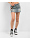 Ed Hardy Love Kills Slowly Skull Denim Cutoff Mini Skirt - Thumbnail image 2 of 5