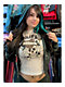 Ed Hardy Love Kills Slowly Skull Ivory Crop T-Shirt - Thumbnail image 5 of 5