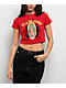 Ed Hardy Mary Cherry Red Crop T-Shirt - Thumbnail image 1 of 3