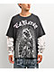 Ed Hardy Mary Grey & White 2fer Long Sleeve T-Shirt - Thumbnail image 1 of 5