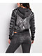 Ed Hardy Mary Mineral Grey Crop Zip Hoodie - Thumbnail image 2 of 6