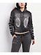 Ed Hardy Mary Mineral Grey Crop Zip Hoodie - Thumbnail image 1 of 6