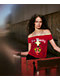 Ed Hardy Mary Off Shoulder Red Crop T-Shirt - Thumbnail image 6 of 7