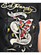 Ed Hardy Mi Amor Rhinestone Black Crop T-Shirt - Thumbnail image 4 of 4