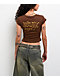 Ed Hardy No War Cocoa Crop T-Shirt - Thumbnail image 2 of 4