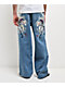 Ed Hardy Panteras Blue Wash Baggy Jeans - Thumbnail image 1 of 5