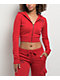 Ed Hardy Panther Dagger Red Crop Zip Hoodie - Thumbnail image 2 of 6
