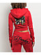 Ed Hardy Panther Dagger Red Crop Zip Hoodie - Thumbnail image 1 of 6