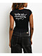 Ed Hardy Panther Dagger Rhinestone Black Crop T-Shirt - Thumbnail image 2 of 4