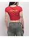 Ed Hardy Panther Flame Red Crop T-Shirt - Thumbnail image 2 of 6
