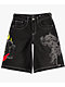 Ed Hardy Panther Heart Black Jean Shorts - Thumbnail image 4 of 8